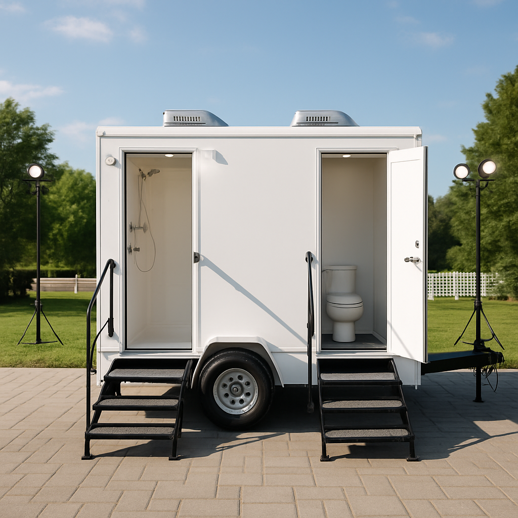 Restroom trailers for Jacksonville events and weddings